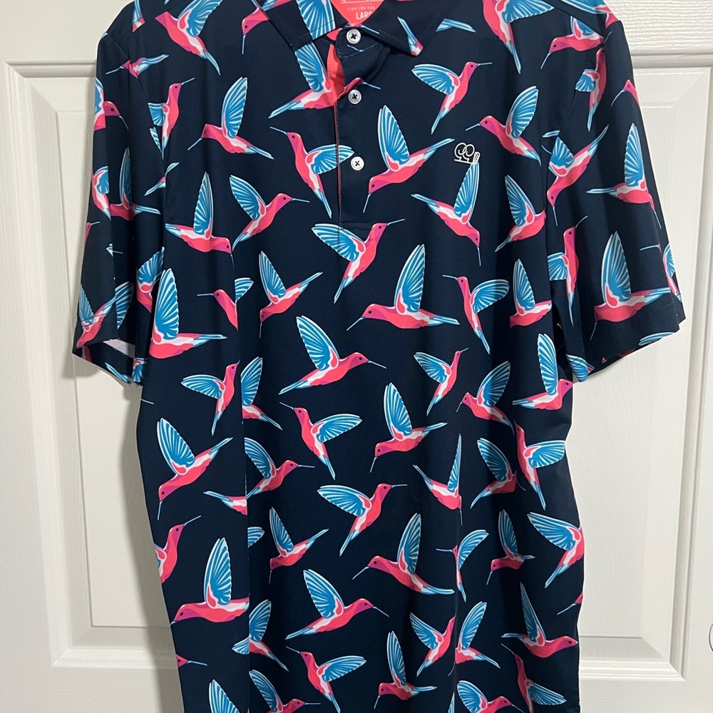 Good Good Navy Hummingbird Print Shirt